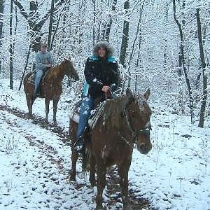 winter riding scene
